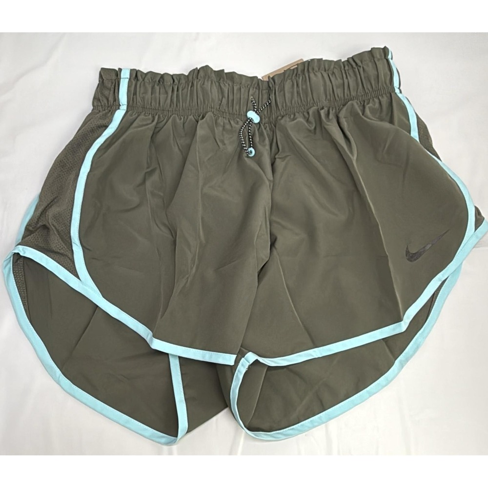 NWT Nike Dri-Fit Tempo Running Shorts Green/Blue Women's Size Large (DJ0919-380)
